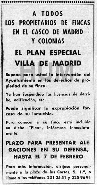 El Ayuntamiento compra un edificio por un duro. Madrid, 1981