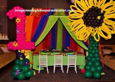 decoraciones de globos para fiestas infantiles para niños flores