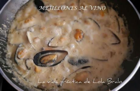 Mejillones con vino y nata