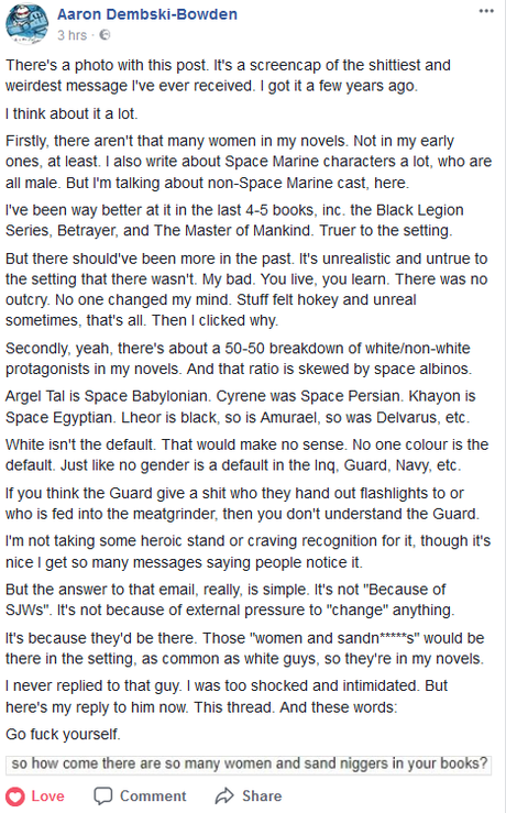 El mosqueo de Aaron en FB El mosqueo de Aaron en FB