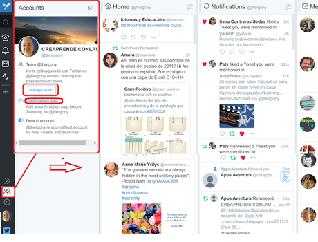 Cómo gestionar colaborativamente una cuenta de Twitter desde PC y Móvil con TweetDeck y Twicca