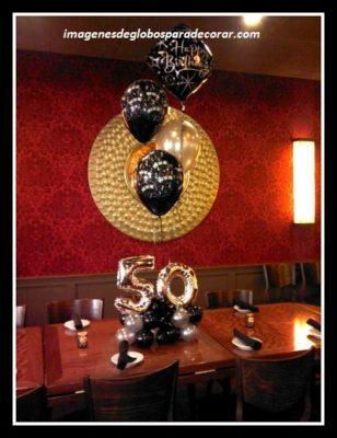 decoracion globos para hombres negro