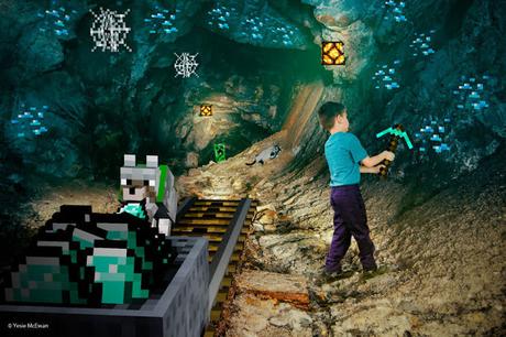 Le regalo a su hijo una serie de increíbles fotomontajes creativos en el mundo Minectaft