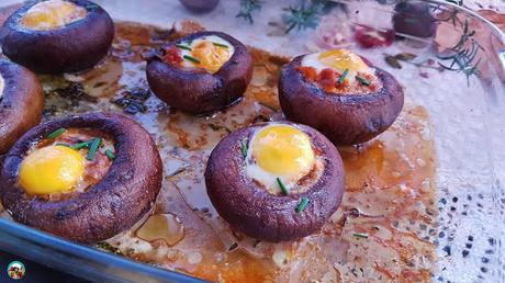 Champiñones portobello rellenos