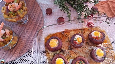 Champiñones portobello rellenos