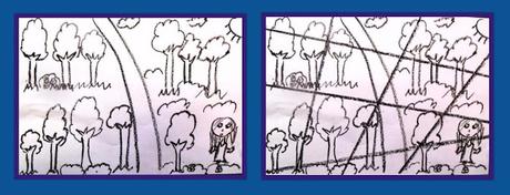 Pintando un paisaje del campo por segmentos