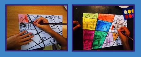 Pintando un paisaje del campo por segmentos