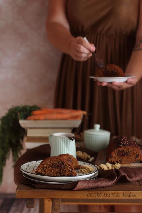 Bizcocho de Zanahoria, Chocolate y Canela. Cookcakes de Ainhoa Bizcocho de Zanahoria, Chocolate y Canela. Cookcakes de Ainhoa