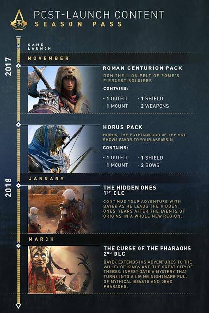 Detallado el Pase de Temporada de Assassin's Creed: Origins