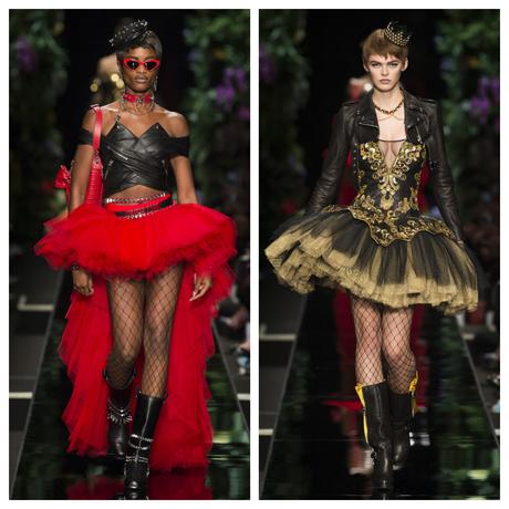 Las bailarinas rockeras de Moshino en la Milan Fashion week