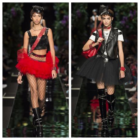 Las bailarinas rockeras de Moshino en la Milan Fashion week