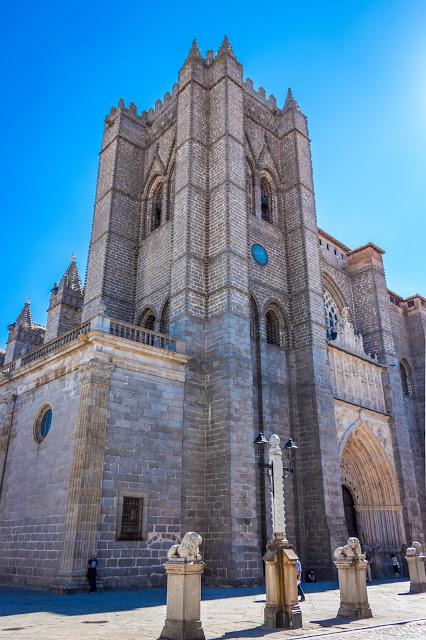 Fachada exterior España, Castilla y León, Ávila, Catedral,
