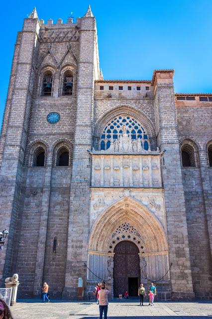 Fachada exterior España, Castilla y León, Ávila, Catedral,