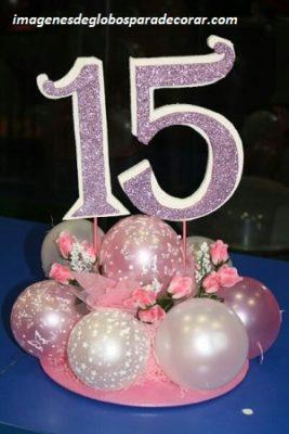 decoraciones para quinceaneras con globos