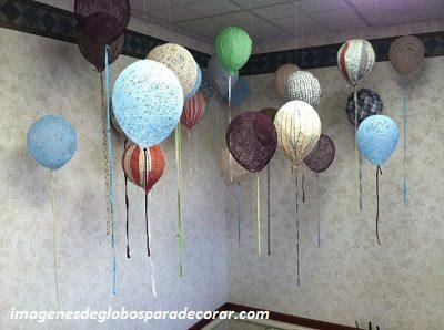 adornos hechos con globos helio