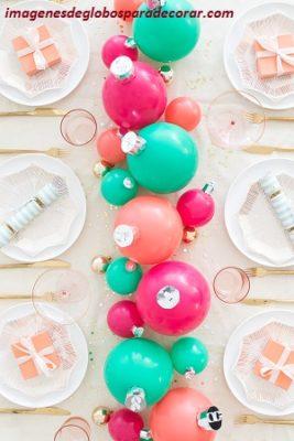 adornos hechos con globos navidad