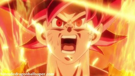 transformacion de goku en super sayayin dios rojo