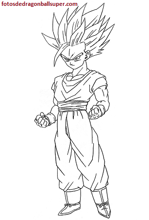 imagenes de gohan ssj2 para colorear dibujos