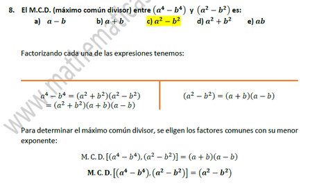 Pregunta ocho examen de matemáticas Intensivo 2016 - ESPOL