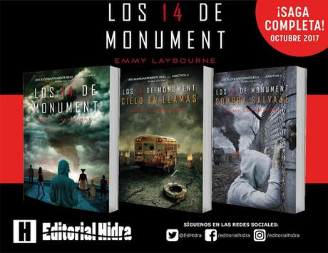 La trilogía 'Los 14 de Monument', de Emmy Laybourne, llega finalmente a España de la mano de Hidra Editorial