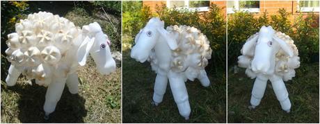 Aprende cómo hacer una oveja con botellas de plástico