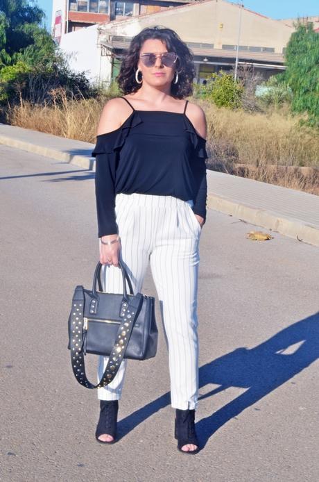 Pantalón blanco raya diplomática