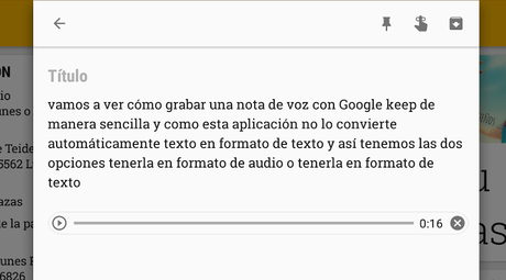 Grabar una nota de audio y texto con Google Keep Grabar una nota de audio y texto con Google Keep