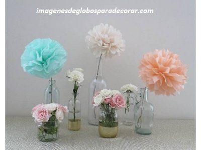 decoraciones con bombas para 15 años florero