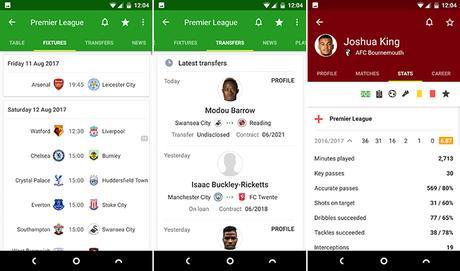 Las mejores aplicaciones para seguir la Premier League en tu telefono android.
