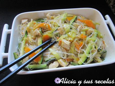 FIDEOS VERMICELLI CON POLLO Y VERDURAS