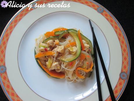 FIDEOS VERMICELLI CON POLLO Y VERDURAS