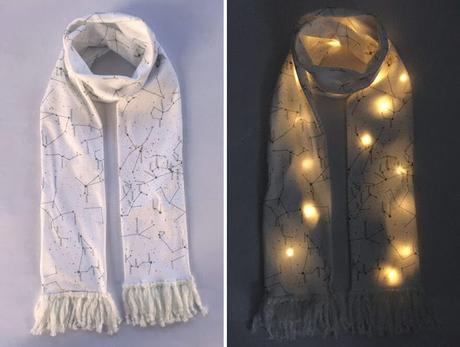Una bufanda de LED que dura horas encendida iluminara tu camino