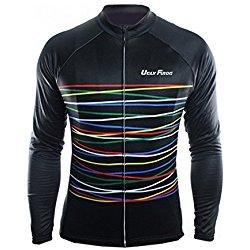 Uglyfrog #33 Ciclismo Hombres Manga larga Winter with Fleece Maillots de Bicicleta de Ropa de Ciclo Jersey de manga corta