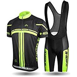 INBIKE Ropa Verano Conjunta de Ciclismo de Hombre Culotte Ciclismo Hombre Maillot Camiseta + Pantalones para Bicicleta (L)