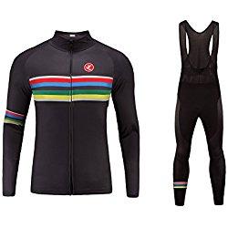 Uglyfrog 2017 Primavera Verano Hombres Ropa ciclismo Maillot mangas largas Camiseta de ciclistas + Bib Pantalones Cómodo Respirable Secado rápido de Bicicletas Bodies Triatlón Ropa MES13