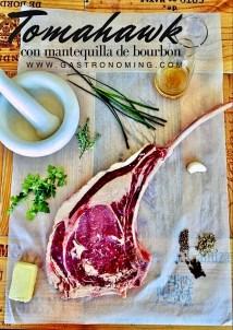 Tomahawk con mantequilla de bourbon