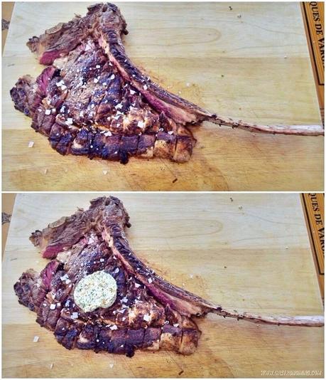Tomahawk con mantequilla de bourbon Tomahawk con mantequilla de bourbon
