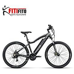 bicicleta eléctrica fitifito Copenhagen 27,5 pulgadas E-bike ,36v 250w,negro mate gris, mountainbike