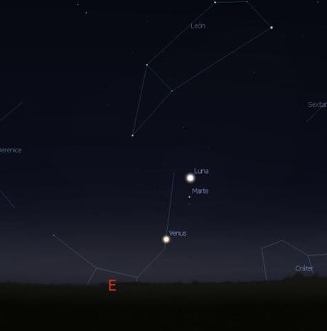 Maravillosas conjunciones planetarias en el amanecer Maravillosas conjunciones planetarias en el amanecer