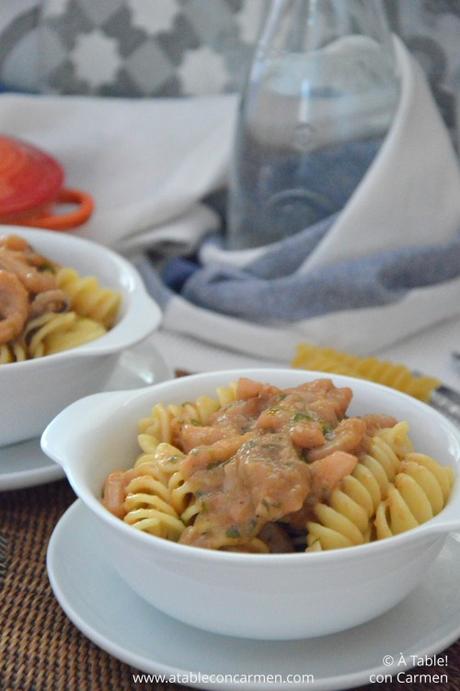 Fusilloni con Calamares Encebollados