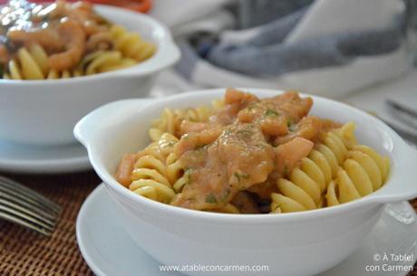 Fusilloni con Calamares Encebollados