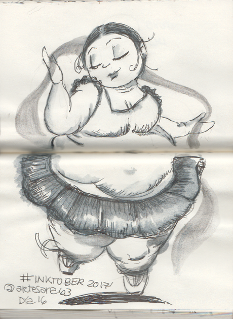 #Inktober2017 Reto 16 FAT / GORDO