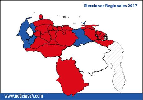Victoria del #chavismo: Arrasa en 17 estados y la oposición se queda con cinco a falta de #Bolívar por definir Victoria del #chavismo: Arrasa en 17 estados y la oposición se queda con cinco a falta de #Bolívar por definir