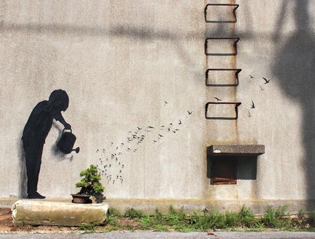 Si vieras que curiosos y originales son sus dibujos (Street Art by Pejac)