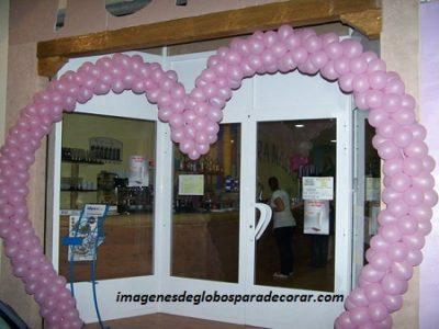 entradas con globos para 15 años corazon