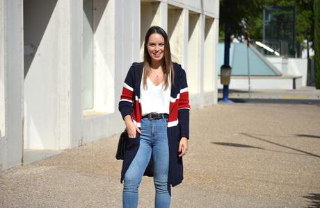 Outfit | Tricolor cardigan Outfit | Tricolor cardigan