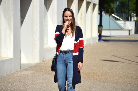 Outfit | Tricolor cardigan