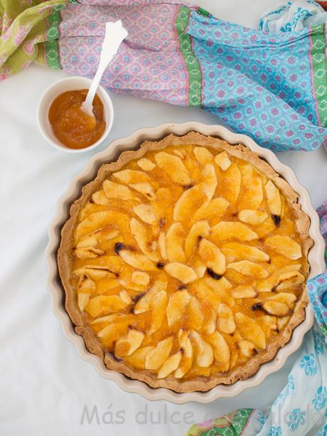 Tarta de manzana con crema pastelera