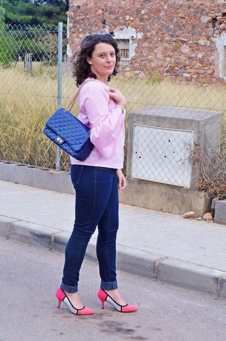 Blusa rosa con perlas Blusa rosa con perlas