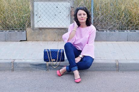 Blusa rosa con perlas Blusa rosa con perlas